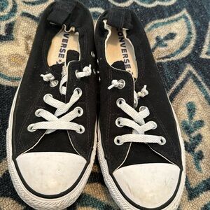 Black converse with comfort back